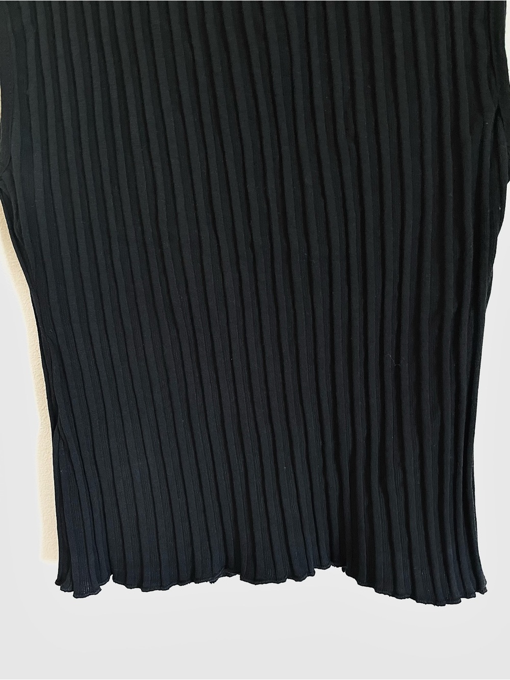 Free People Black Ribbed Button-Front Tank - Picture 15 of 15
